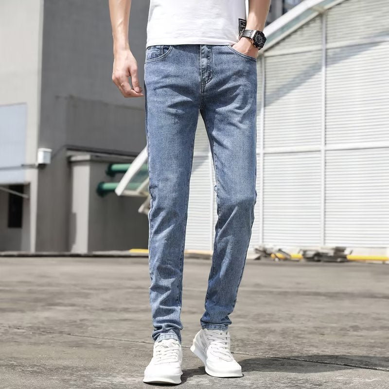 Light-colored Jeans Men's Style Stretch